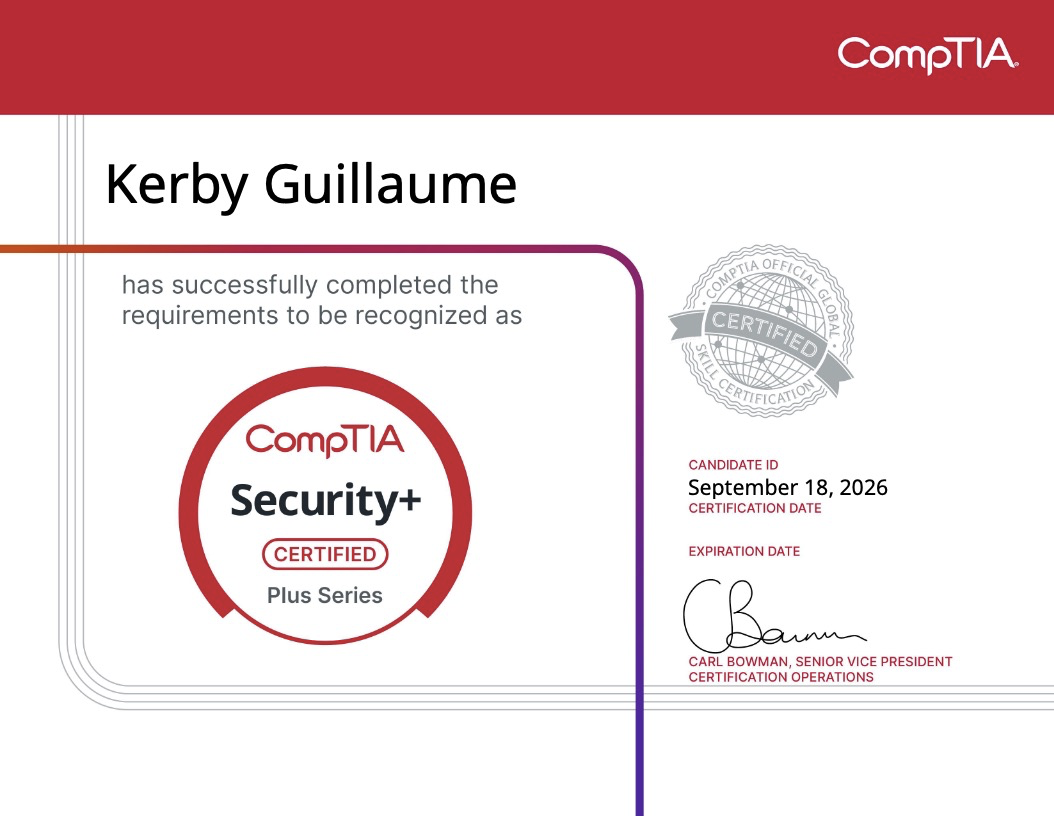 CompTIA Security+ certification
